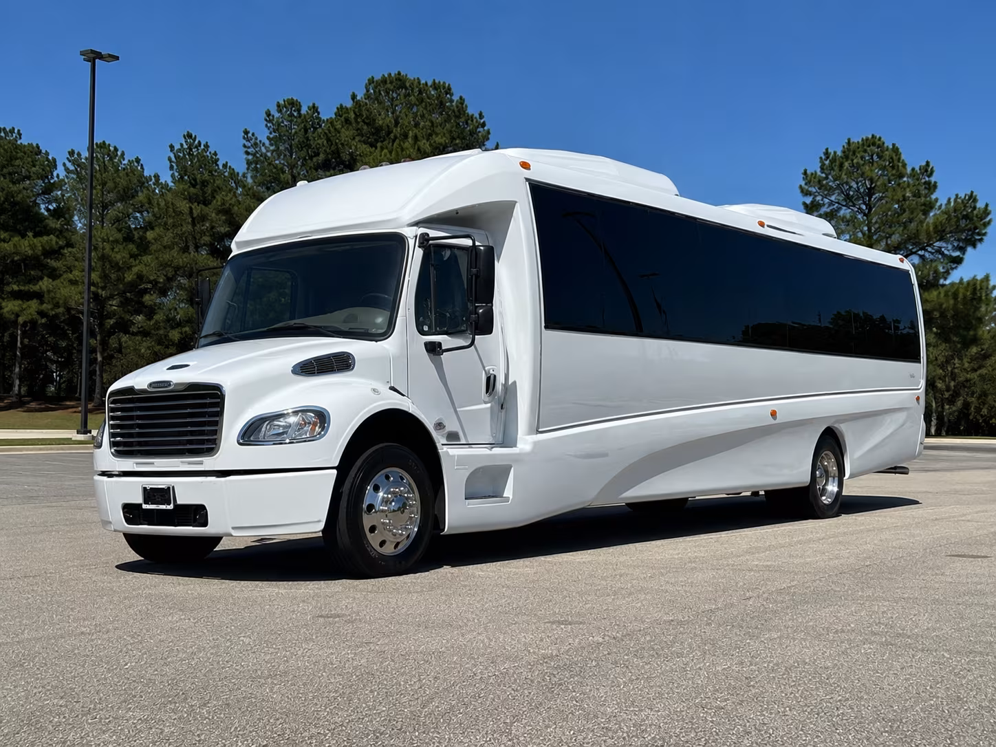a party bus makes the ride to traditions at the links or the oncenter part of the night