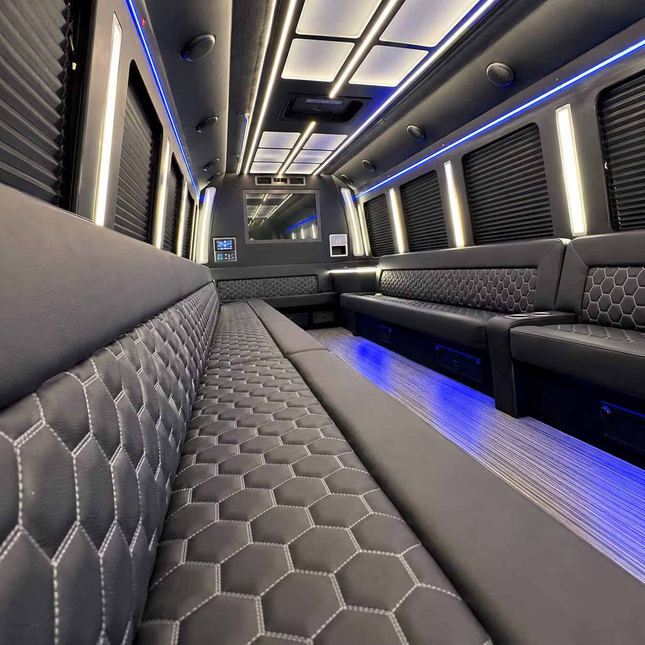 syracuse party bus rental interior